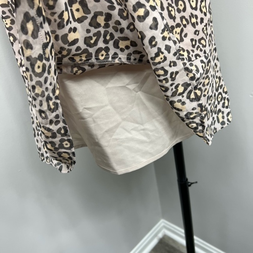 Loft Tan Ruffle Cheetah Dress - Picture 9 of 11